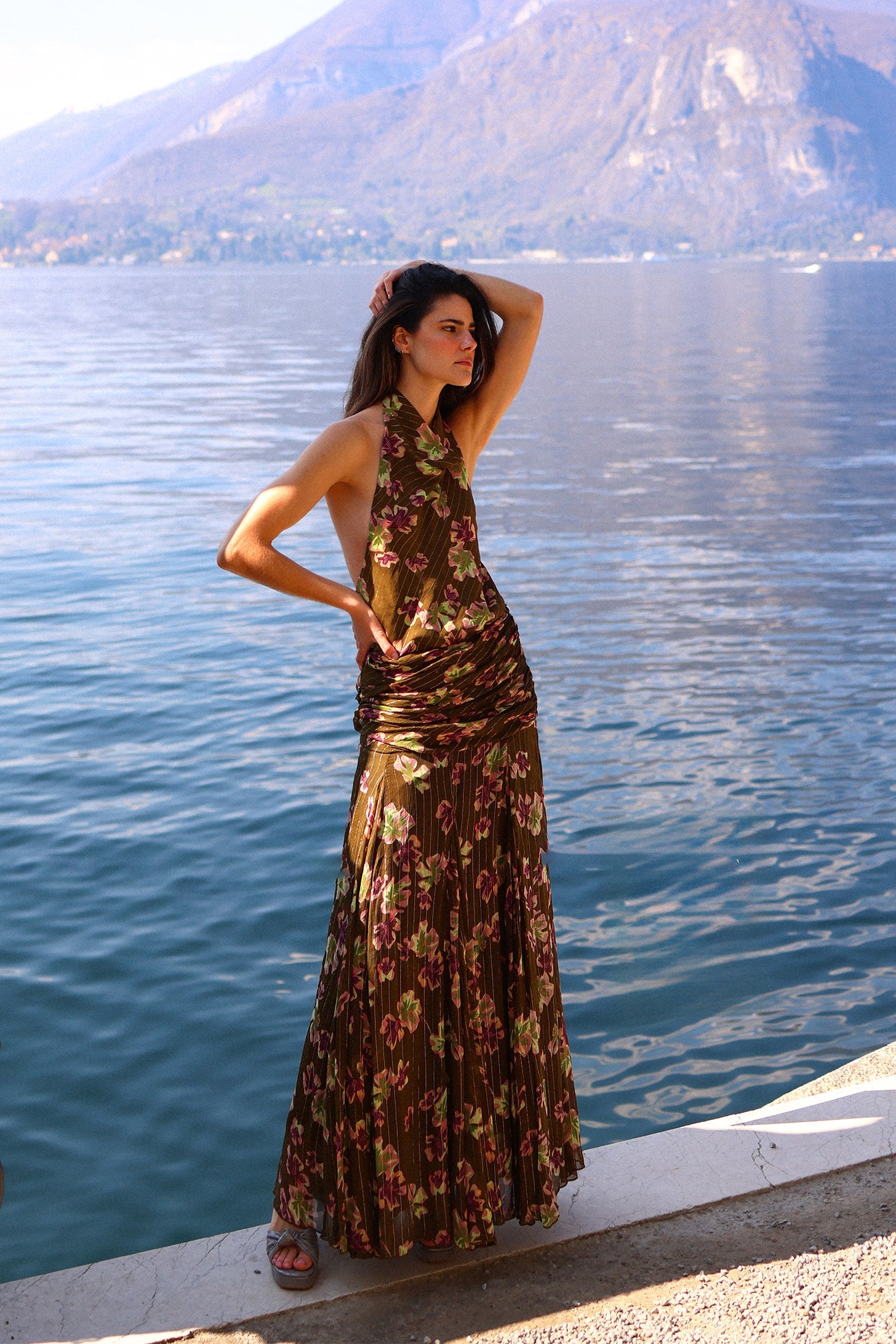 FALDA MIDI FRUNCE GODETS ALEGRA