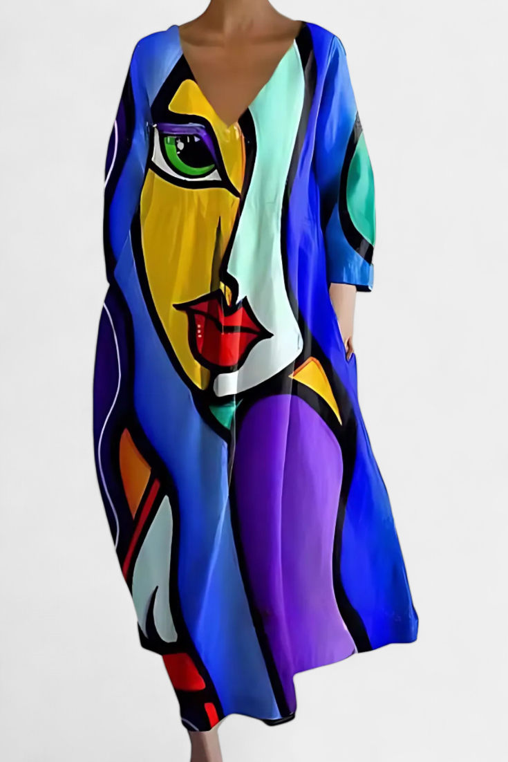 Ana - Vestido Fluido con Estampado