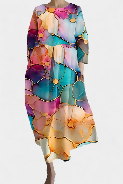 Ana - Vestido Fluido con Estampado