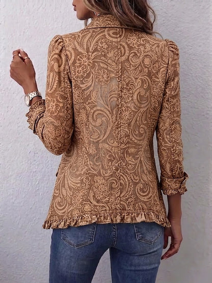 Chaqueta Vintage Bohemia con Estampado Floral Rizado Madison