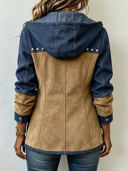Ava | Chaqueta con Capucha de Estilo Patchwork