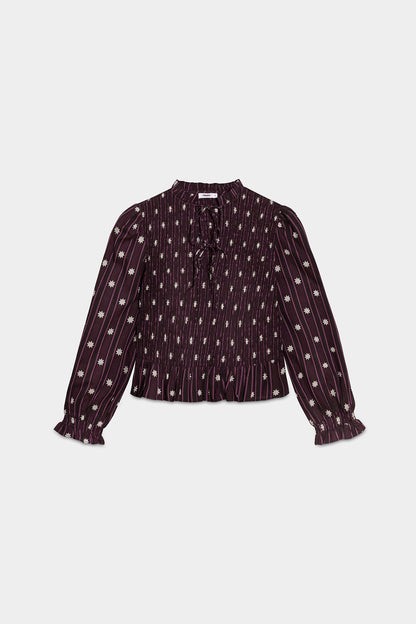 TOP ESTAMPADO FRUNCES