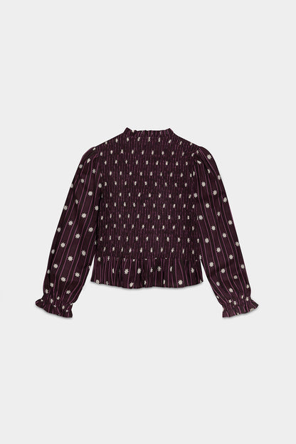 TOP ESTAMPADO FRUNCES