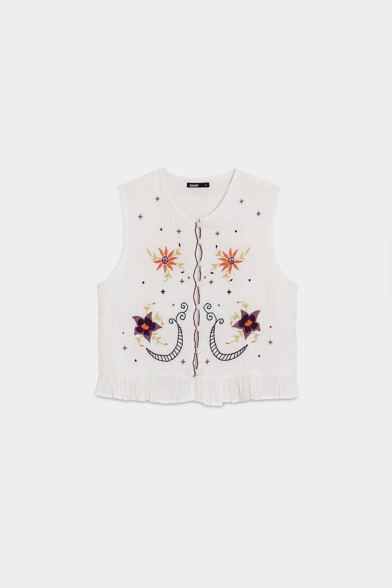 TOP FLORES BORDADAS VOLANTE