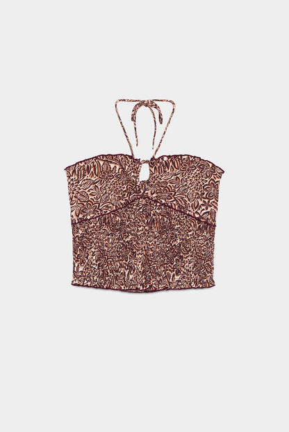 TOP FRUNCIDO ESTAMPADO