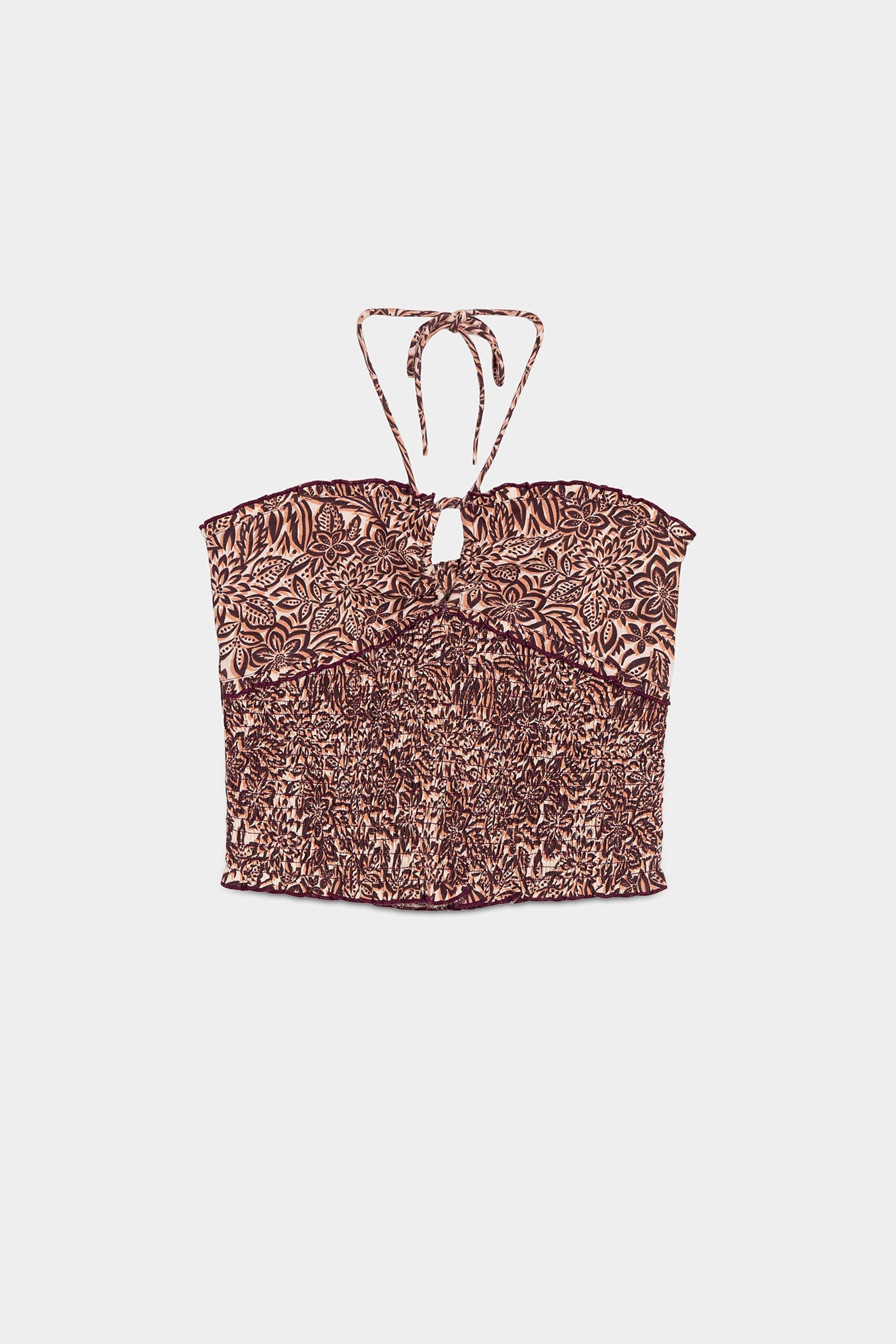TOP FRUNCIDO ESTAMPADO