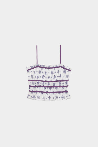 TOP FRUNCIDO GOMAS ESTAMPADO