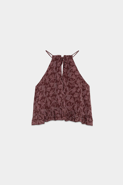 TOP HALTER FLORES