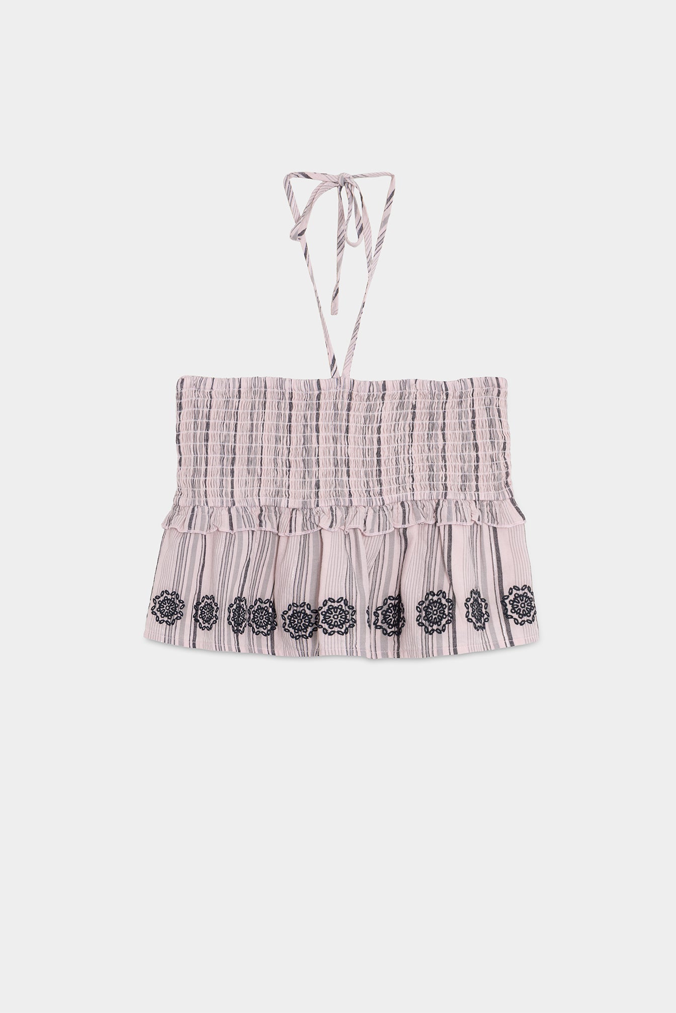 TOP RAYAS LUREX BORDADO