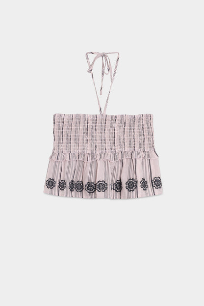 TOP RAYAS LUREX BORDADO