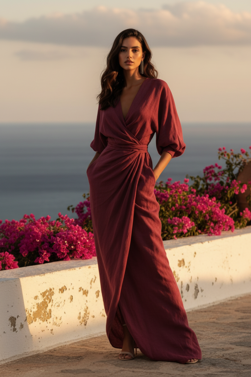 Vestido Vermelho - Vibe Mediterrânea