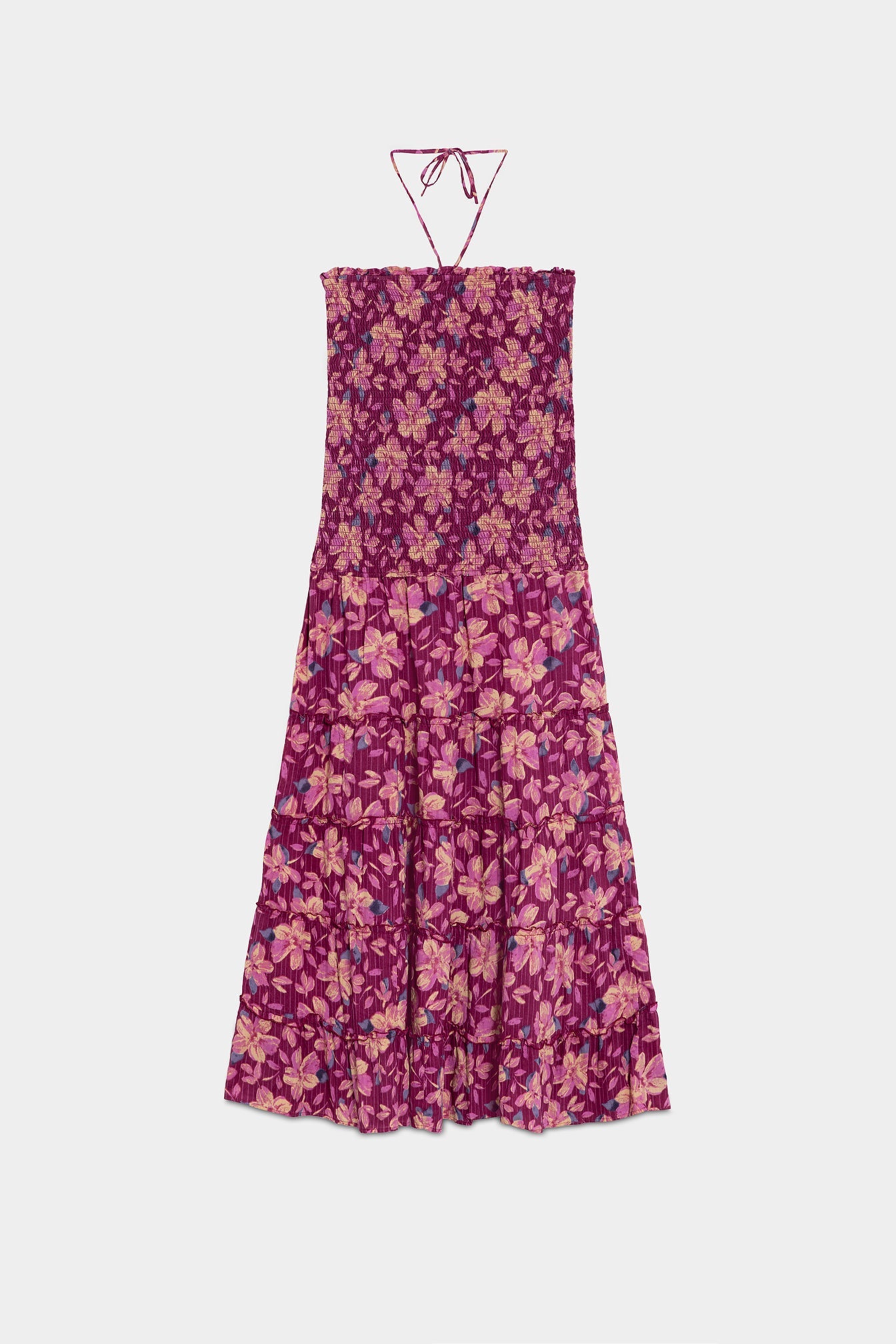 VESTIDO FRUNCIDO ESTAMPADO
