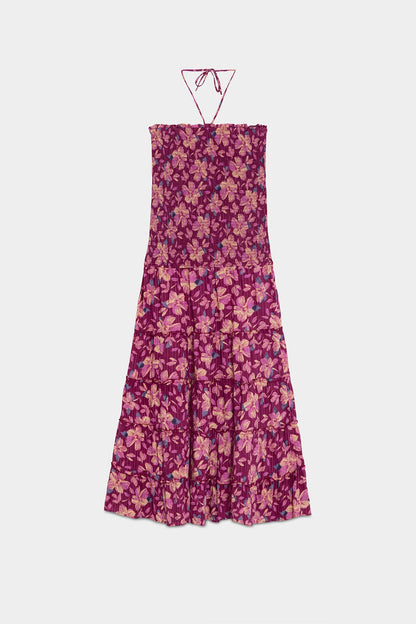 VESTIDO FRUNCIDO ESTAMPADO