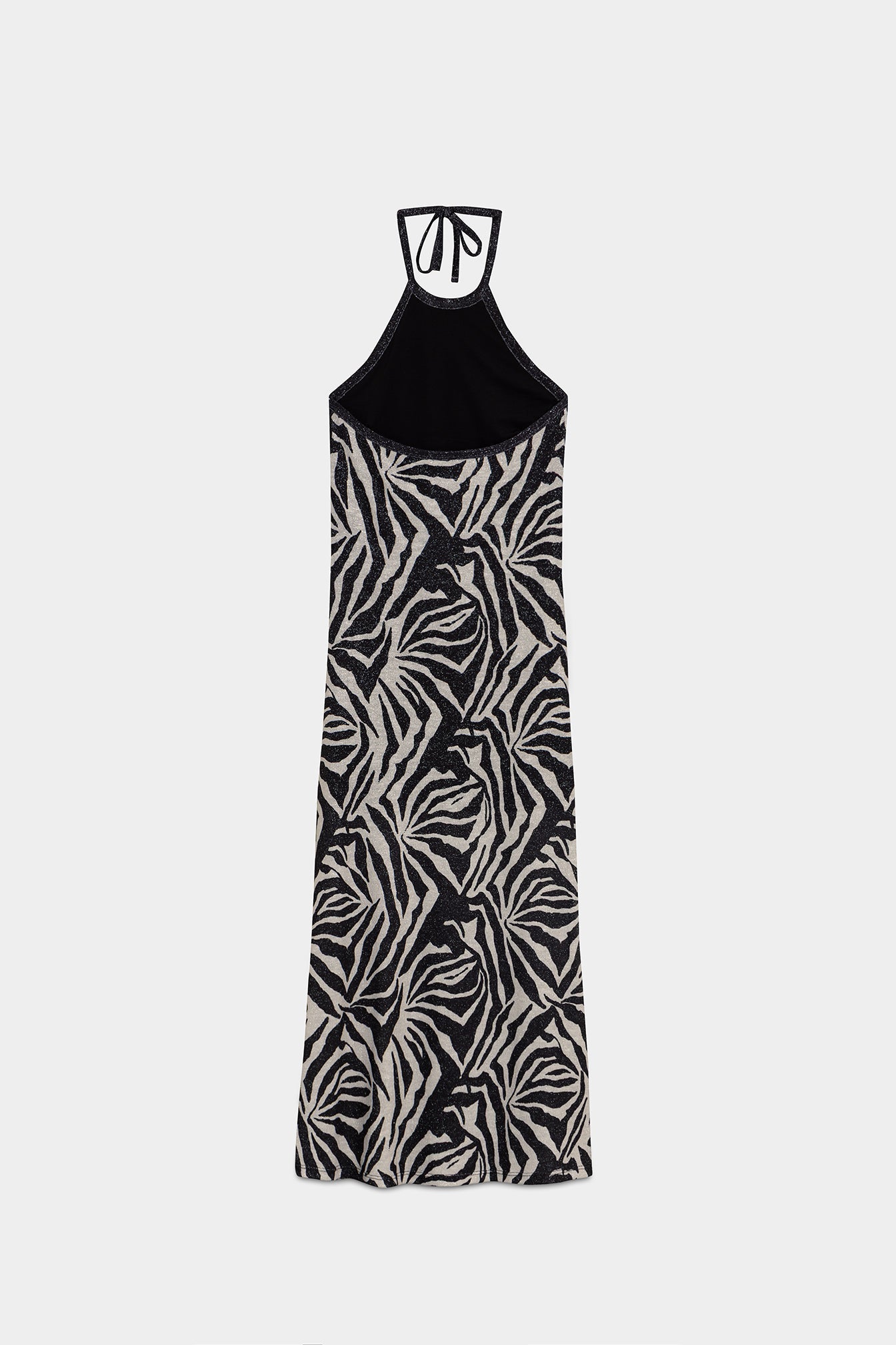 VESTIDO HALTER PRINT LUREX