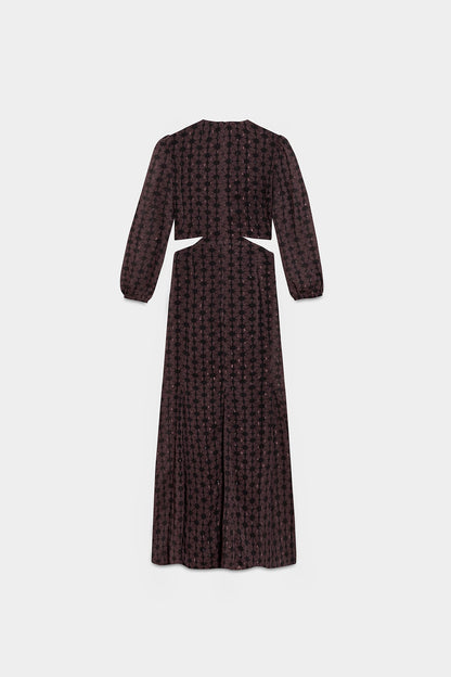 VESTIDO MIDI ESCOTE PICO CUT OUT