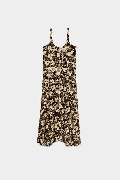 VESTIDO MIDI ESTAMPADO FLORES