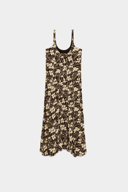 VESTIDO MIDI ESTAMPADO FLORES
