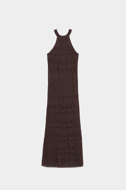 VESTIDO MIDI HALTER CROCHET