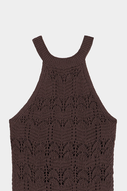 VESTIDO MIDI HALTER CROCHET