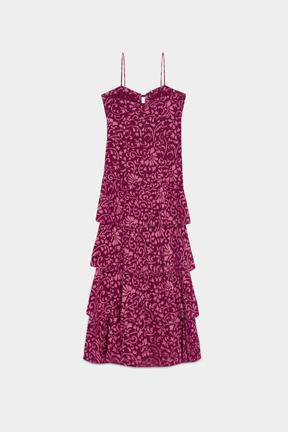 VESTIDO MIDI VOLANTES MERCEDES