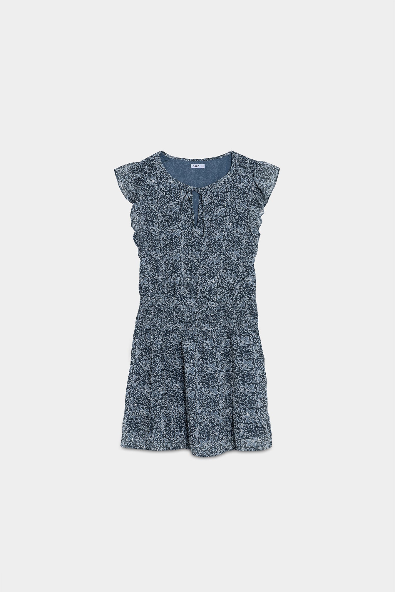 VESTIDO MINI ESTAMPADO CUELLO V
