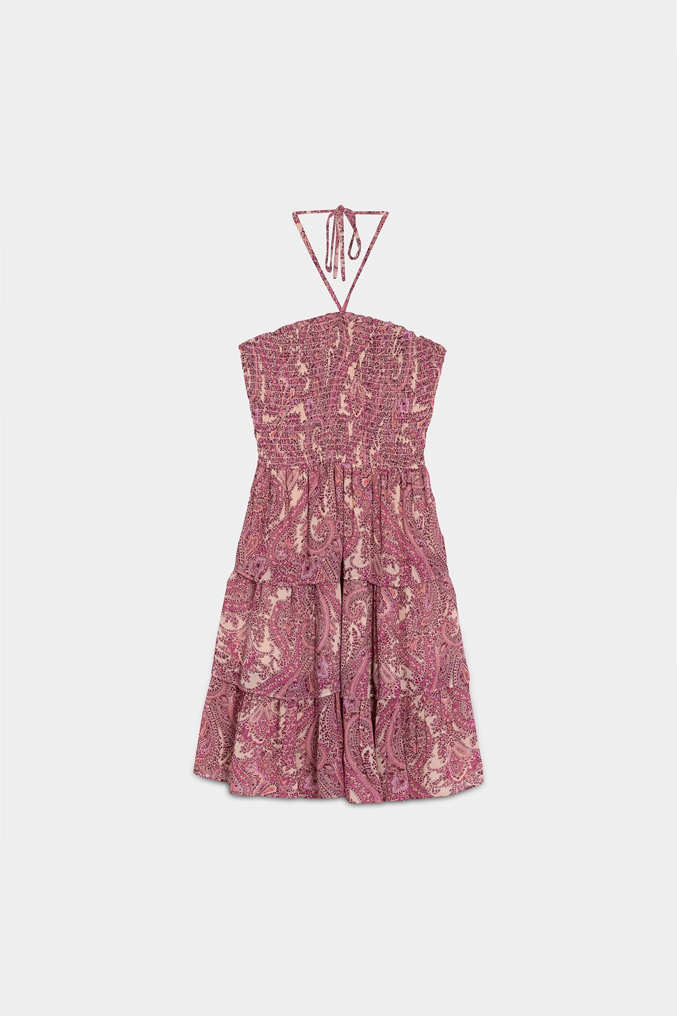 VESTIDO MINI ESTAMPADO VOLANTES