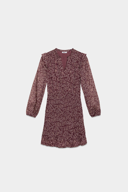 VESTIDO MINI FRUNCIDO
