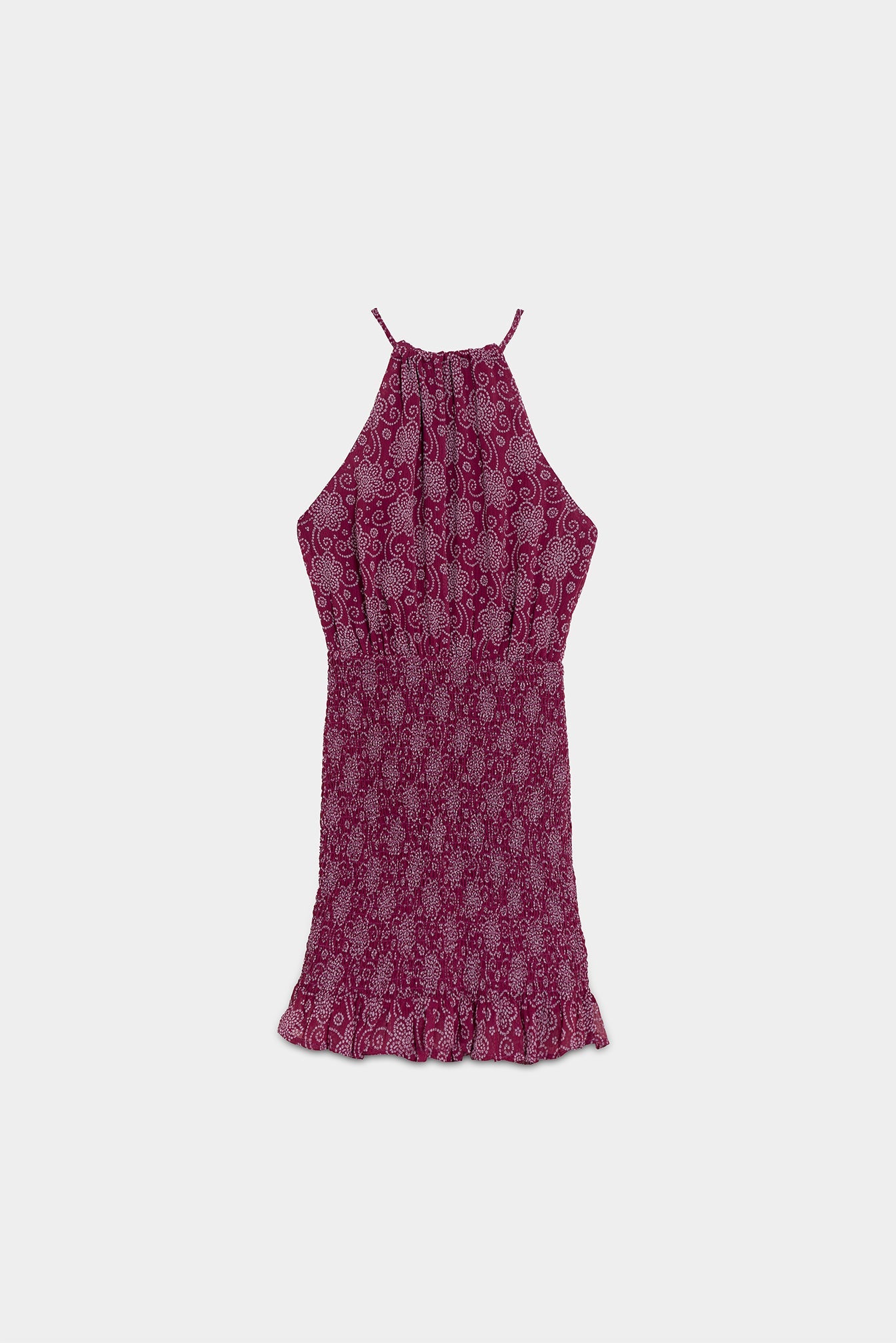 VESTIDO MINI HALTER ESTAMPADO