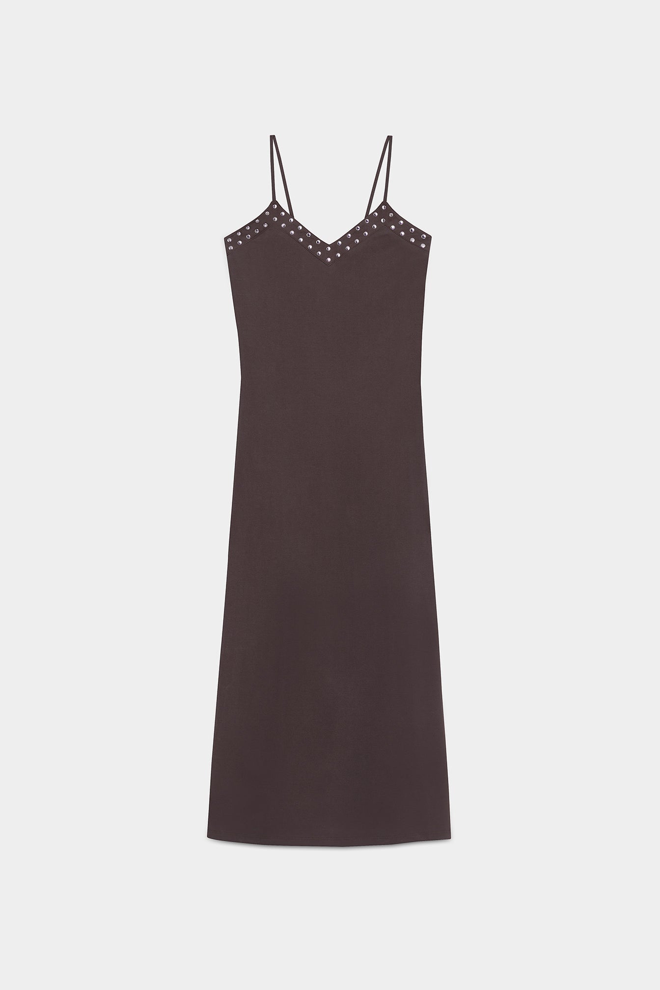 VESTIDO MODAL TACHAS ESCOTE