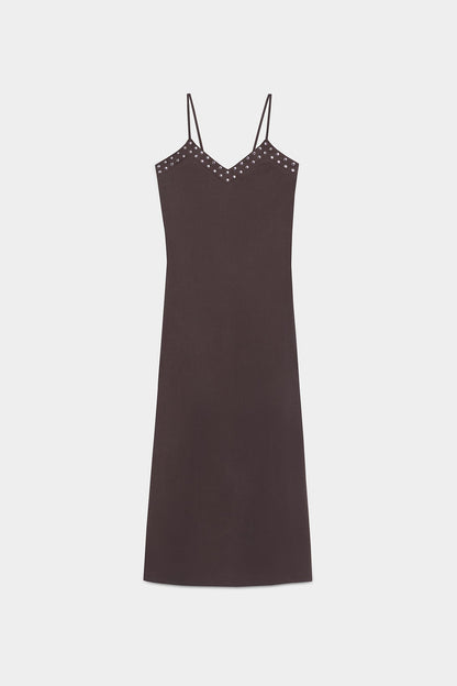 VESTIDO MODAL TACHAS ESCOTE